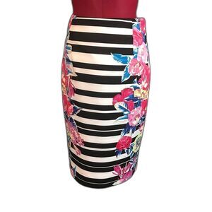 ANTONIO MELANI Skirt Women's Size 4 Multi-Colored Floral Knee-Length Pencil